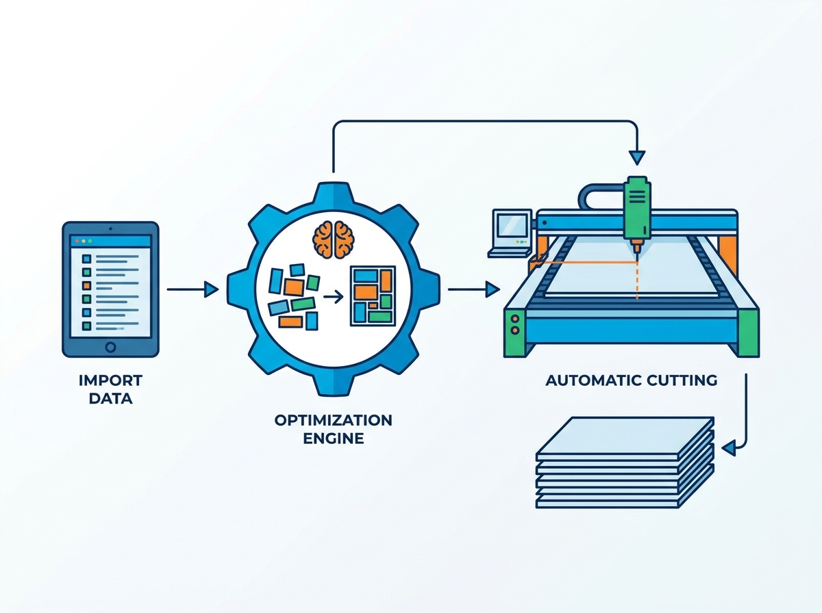 Computer Panel Saw Processing Cut Lists